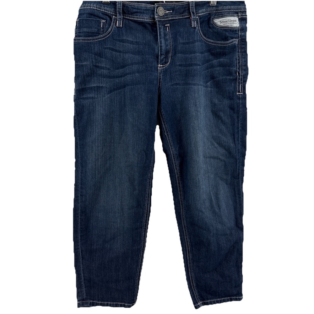 Seven 7 Women's stretch capri jeans size 31 Miami Dark Wash